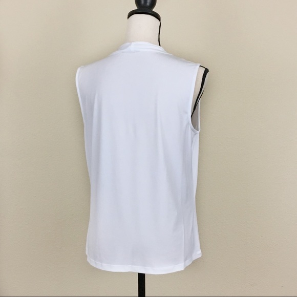 Calvin Klein NWOT White Knot Sleeveless Top Large - Picture 4 of 7